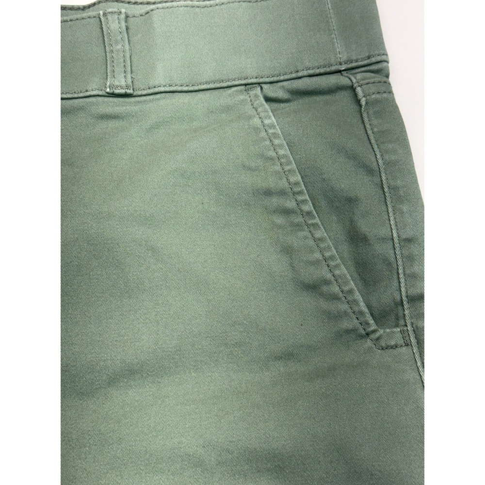 Talbots Sage Green Pull On Chino Shorts Mid Rise Cotton Blend Twill Classic Fit - Picture 3 of 10